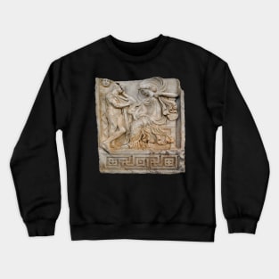 Anchises and Aphrodite Relief Sculpture Cut Out Crewneck Sweatshirt